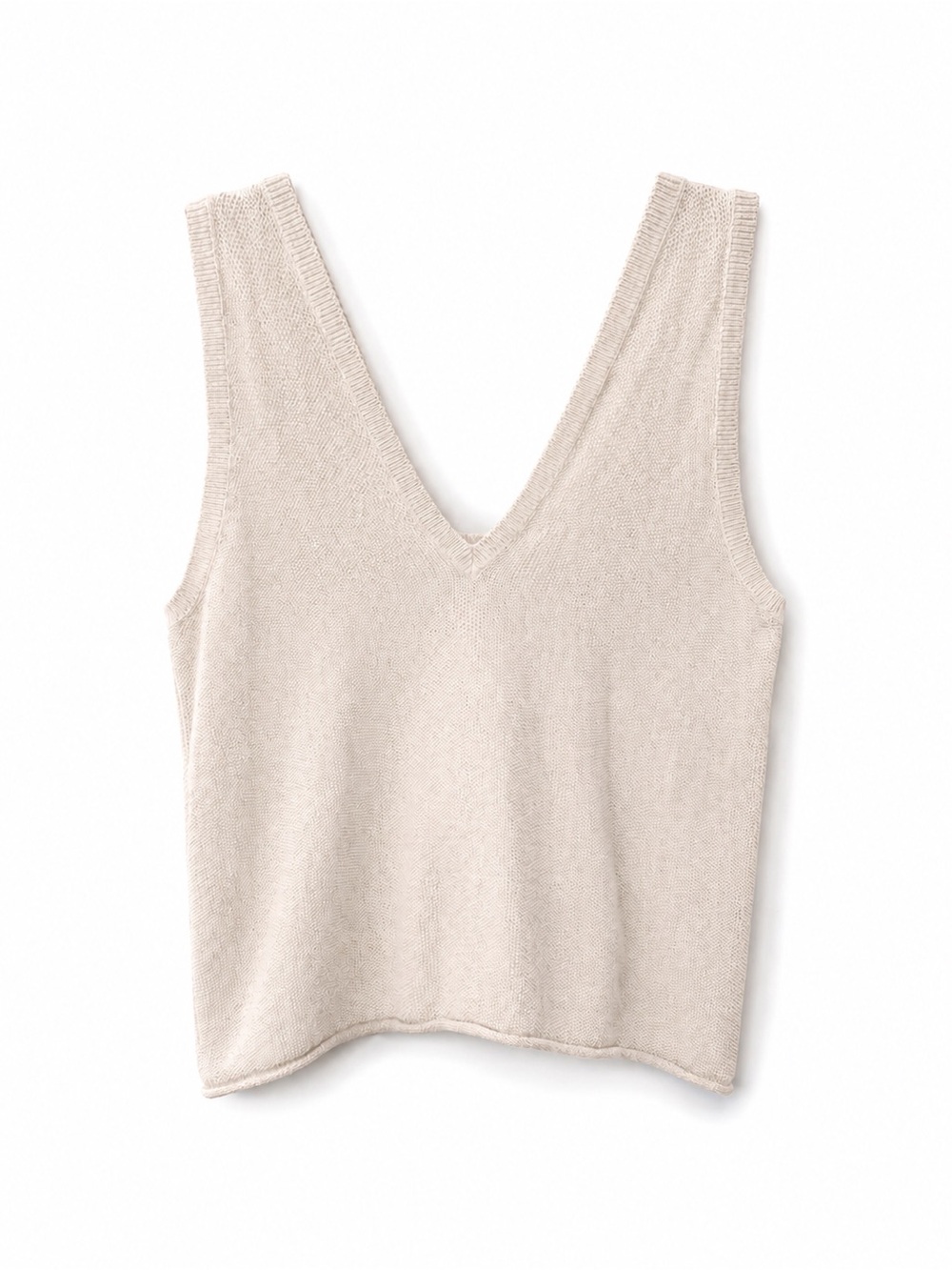 Free People Beach (FP Beach) Kieran Knit Top - XS - Cream/Oatmeal Sweater Tank